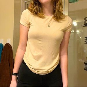 FOREVER 21 SHEER CREAM COLORED TOP